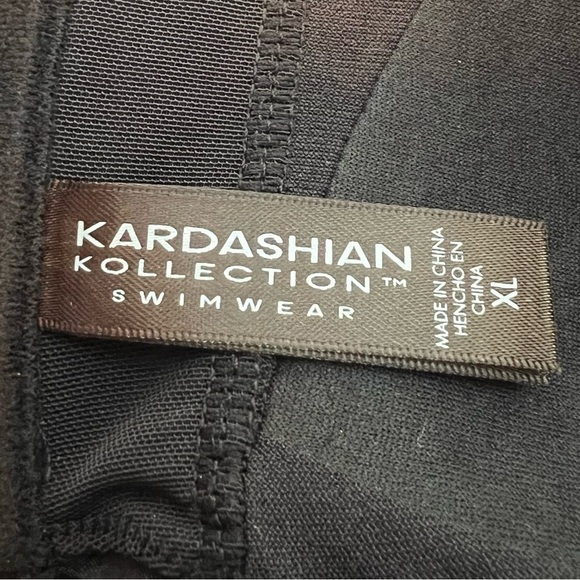 Kardashsian Kollection Swimwear Black Rhinestone Halter Top Women's Size XL - Picture 7 of 8